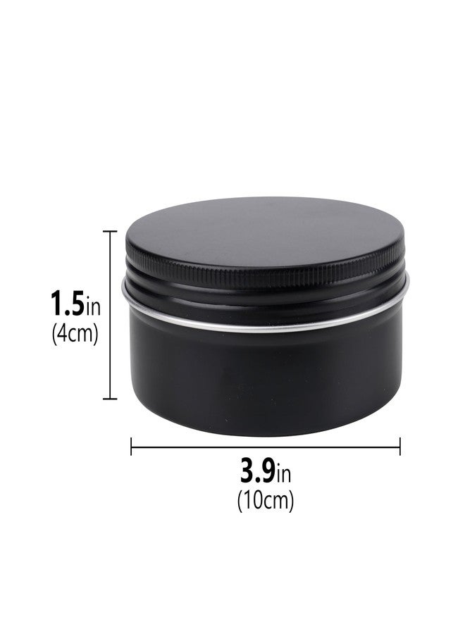 Linkidea Aluminum Shaving Soap Screw Top Tin with Cover, Shaving Soap Storage Replacement Case, Shaving Soap Box for Travel (Black) - Image 2